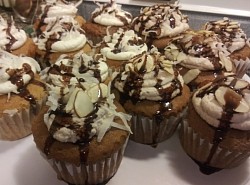 Almond Chocolate cupcakes & Almond Coconut cupcakes 